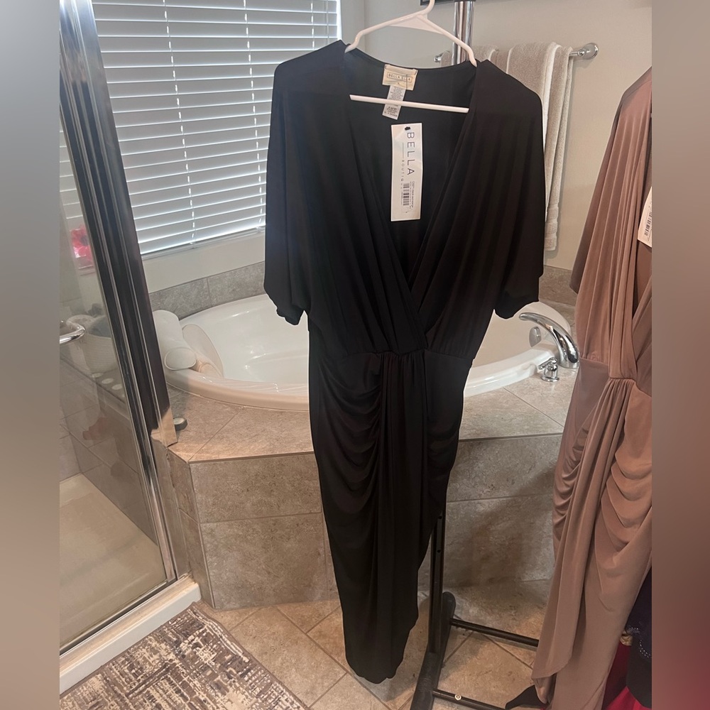 Black midi dress size xl new with tags